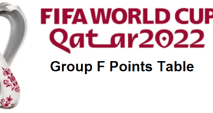 2022 FIFA World Cup Group F Points Table
