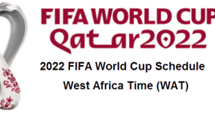 2022 FIFA World Cup Schedule in West Africa Time (WAT)