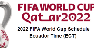 2022 FIFA World Cup Schedule in Ecuador Time (ECT)